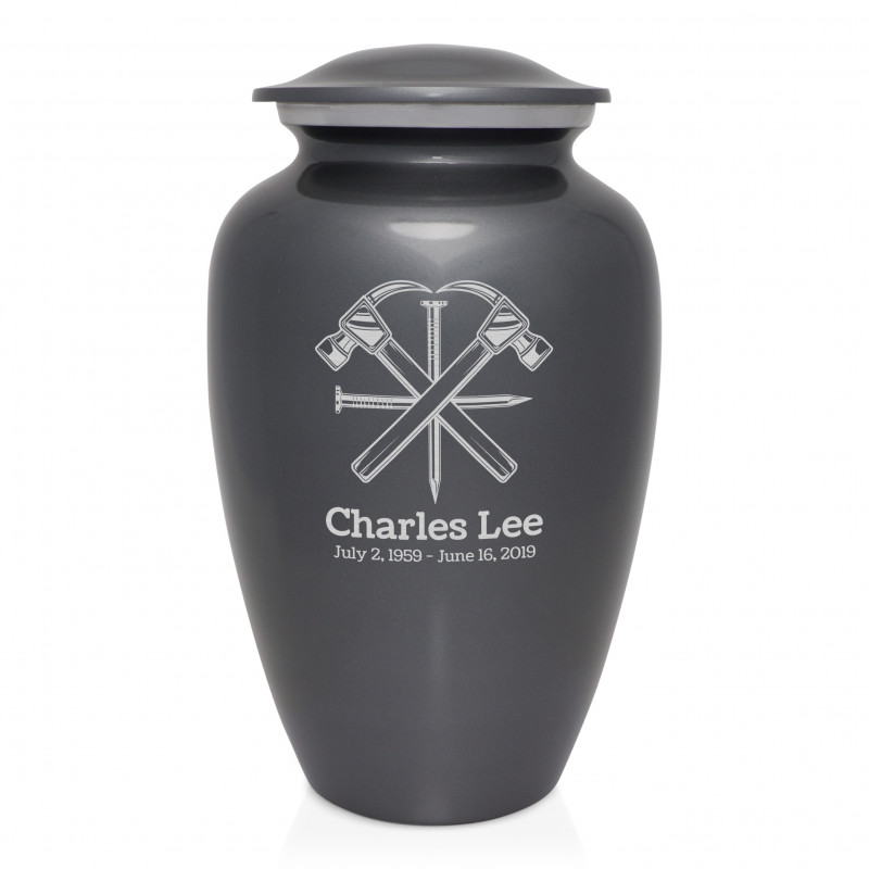 Woodworking Cremation Urn - Gunmetal Gray