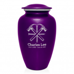 Woodworking Cremation Urn - Purple Luster