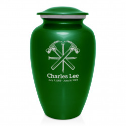 Woodworking Cremation Urn - Shamrock Green