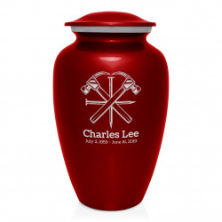 Woodworking Cremation Urn - Ruby Red