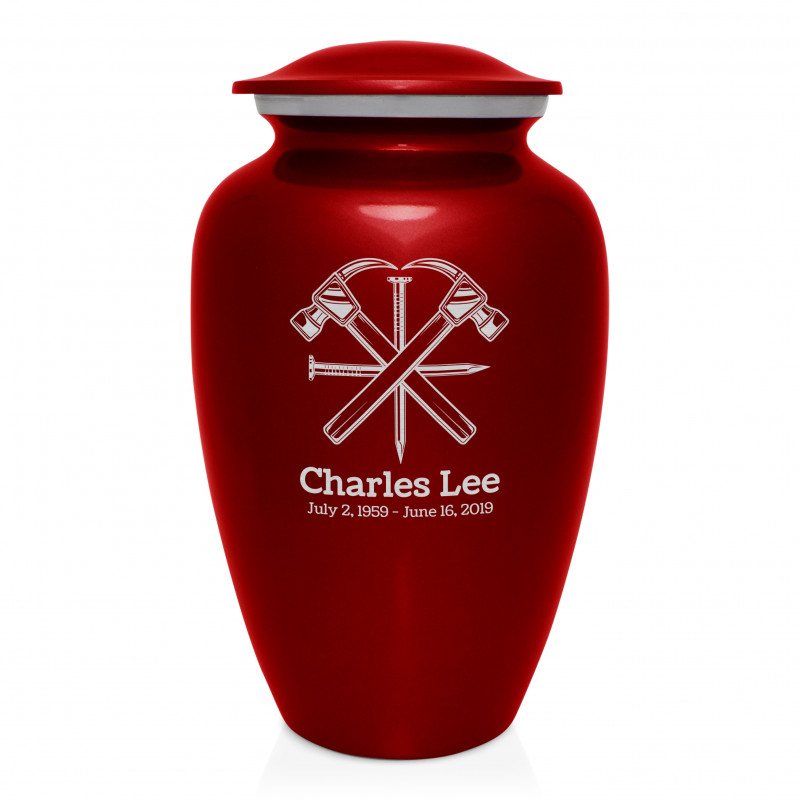 Woodworking Cremation Urn - Ruby Red