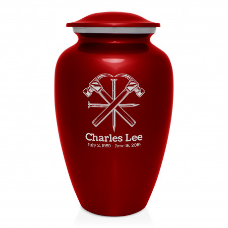 Woodworking Cremation Urn - Ruby Red