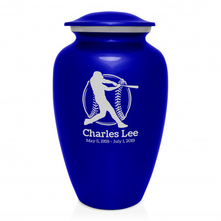 Baseball Cremation Urn - Midnight Blue