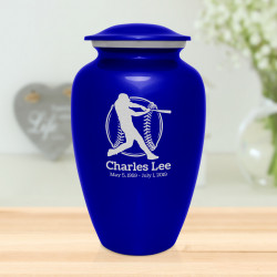 Baseball Cremation Urn - Midnight Blue