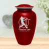 Baseball Cremation Urn - Ruby Red