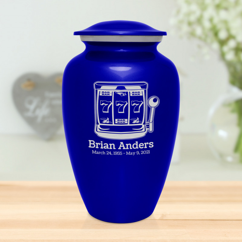 Slot Machine Cremation Urn - Midnight Blue