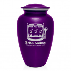Slot Machine Cremation Urn - Purple Luster