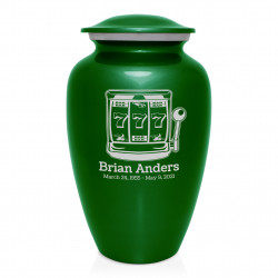 Slot Machine Cremation Urn - Shamrock Green