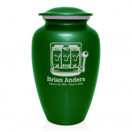 Slot Machine Cremation Urn - Shamrock Green