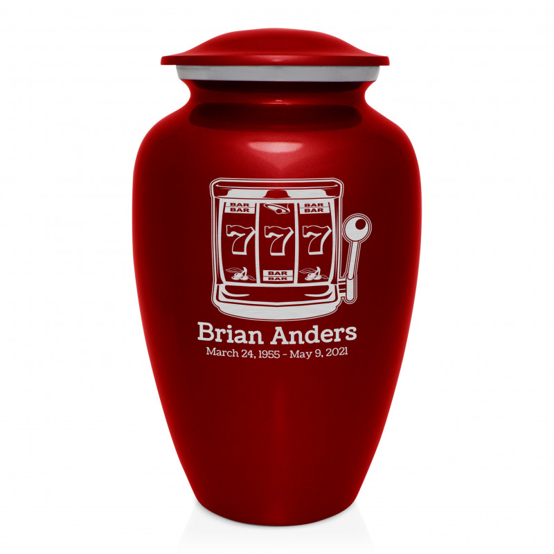 Slot Machine Cremation Urn - Ruby Red