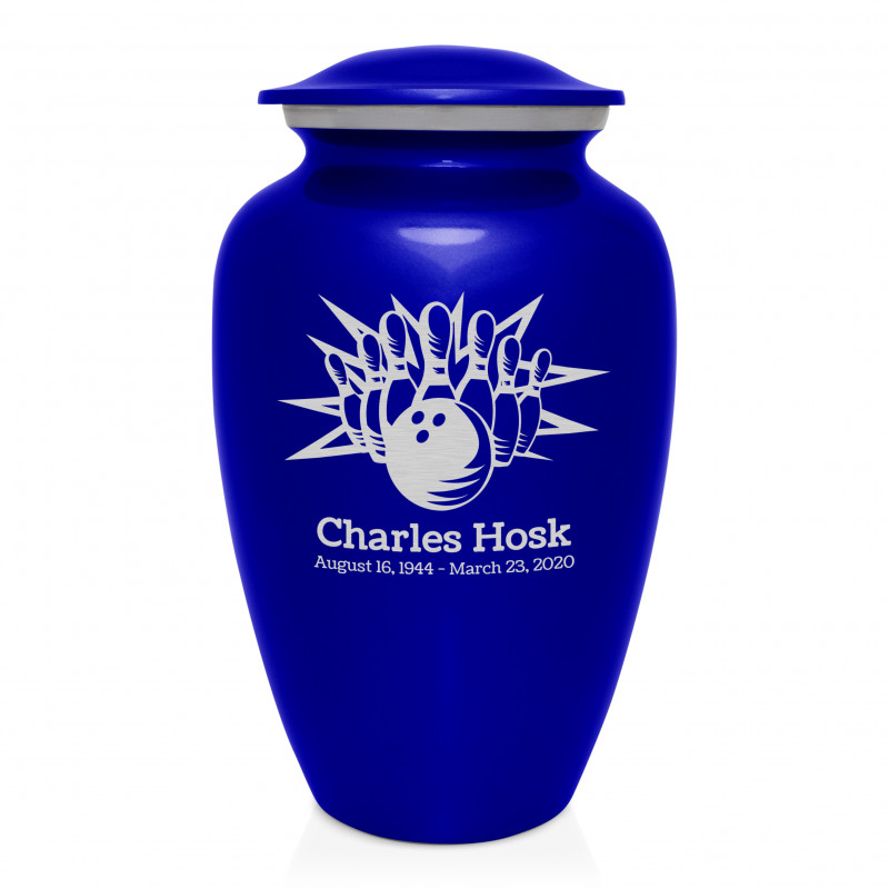 Bowling Cremation Urn - Midnight Blue