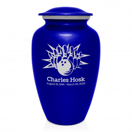 Bowling Cremation Urn - Midnight Blue