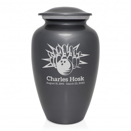 Bowling Cremation Urn - Gunmetal Gray