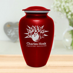 Bowling Cremation Urn - Ruby Red