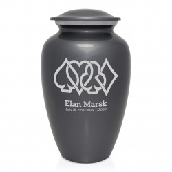 Card Suits Cremation Urn - Gunmetal Gray