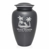 Tropical Beach Cremation Urn - Gunmetal Gray