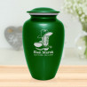 Cowboy Boots Cremation Urn - Shamrock Green
