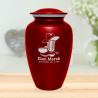 Cowboy Boots Cremation Urn - Ruby Red