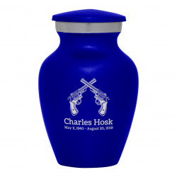 Revolver Pistol Keepsake Urn - Midnight Blue