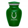 Horseshoe Keepsake Urn - Shamrock Green