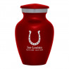 Horseshoe Keepsake Urn - Ruby Red