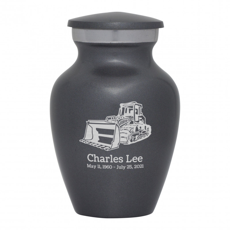 Bulldozer Keepsake Urn - Gunmetal Gray