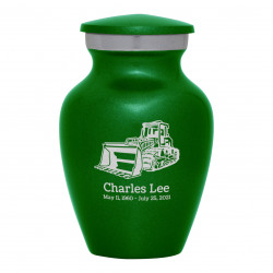 Bulldozer Keepsake Urn - Shamrock Green