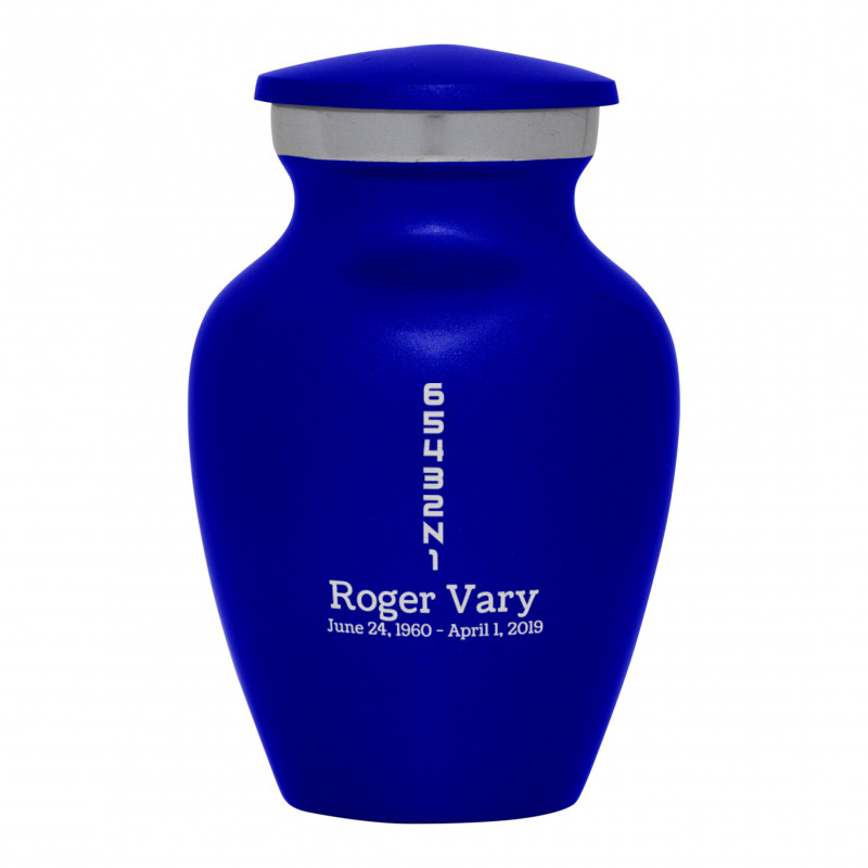Motorcycle Gears Keepsake Urn - Midnight Blue