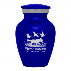 Duck Hunting Dog Keepsake Urn - Midnight Blue