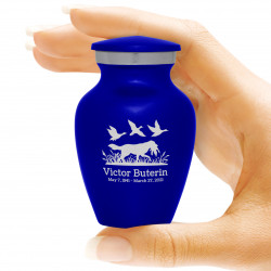 Duck Hunting Dog Keepsake Urn - Midnight Blue