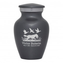 Duck Hunting Dog Keepsake Urn - Gunmetal Gray
