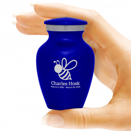Bee Keepsake Urn - Midnight Blue