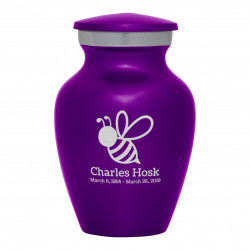 Bee Keepsake Urn - Purple Luster