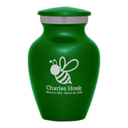 Bee Keepsake Urn - Shamrock Green