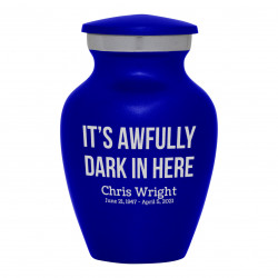 It's Awfully Dark In Here Keepsake Urn - Midnight Blue