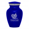 Crochet Heart Keepsake Urn - Midnight Blue