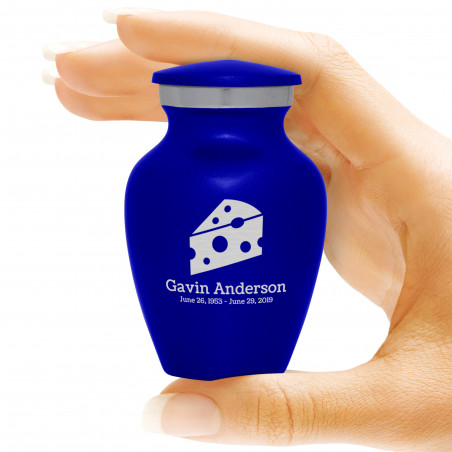 Cheese Keepsake Urn - Midnight Blue