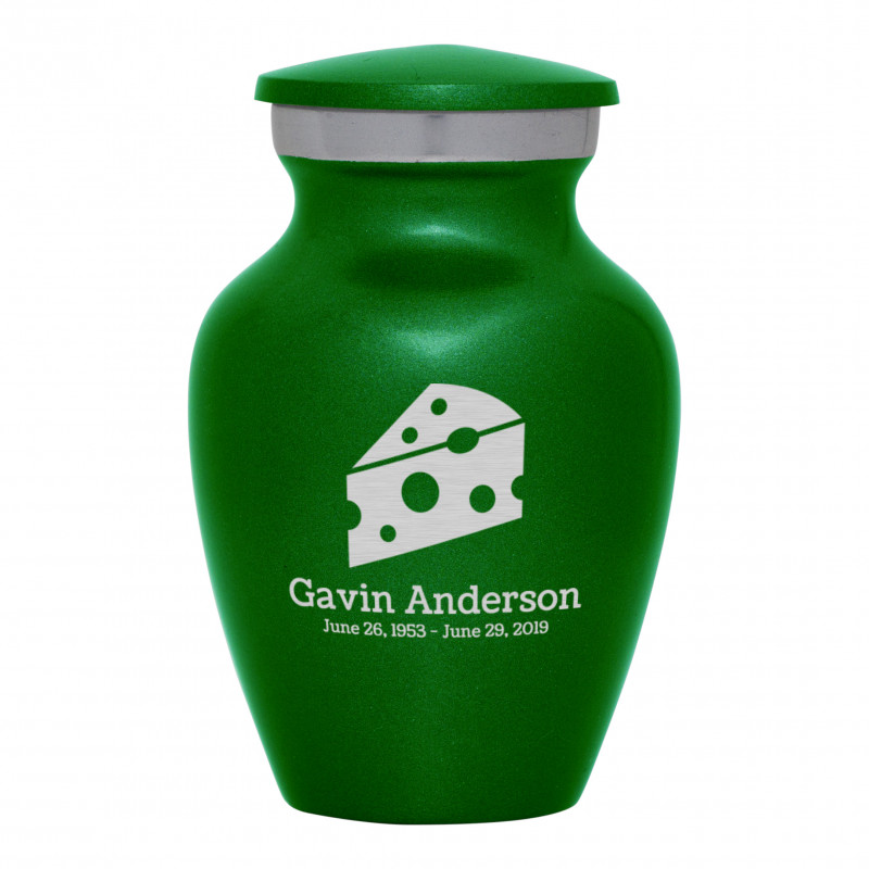 Cheese Keepsake Urn - Shamrock Green
