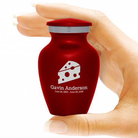 Cheese Keepsake Urn - Ruby Red
