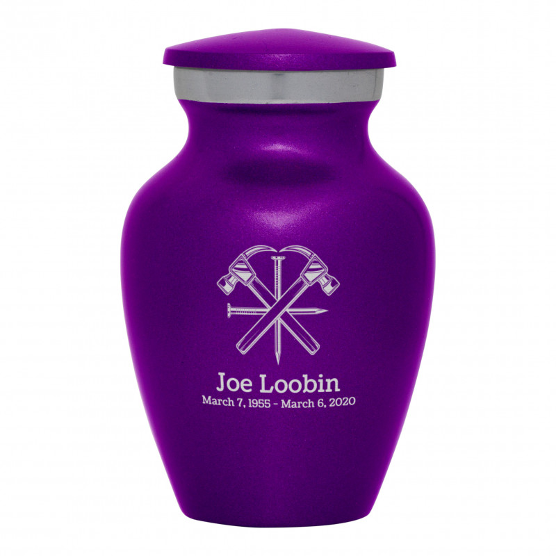 Woodworking Keepsake Urn - Purple Luster