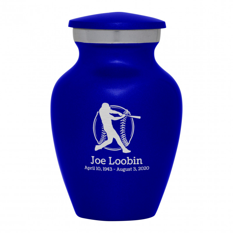 Baseball Keepsake Urn - Midnight Blue