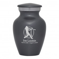 Baseball Keepsake Urn - Gunmetal Gray