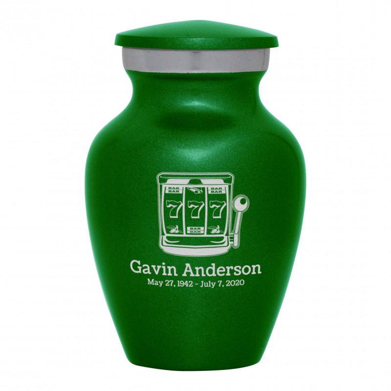 Slot Machine Keepsake Urn - Shamrock Green