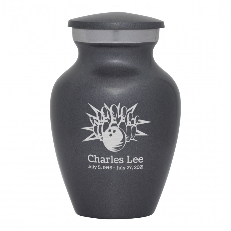 Bowling Keepsake Urn - Gunmetal Gray