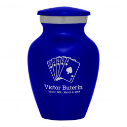 Playing Cards Keepsake Urn - Midnight Blue