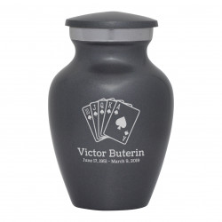 Playing Cards Keepsake Urn - Gunmetal Gray