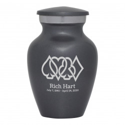 Card Suits Keepsake Urn - Gunmetal Gray
