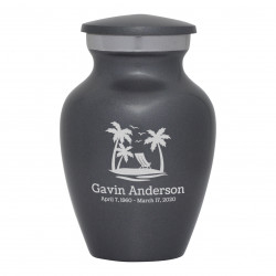 Tropical Beach Keepsake Urn - Gunmetal Gray