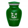 Tropical Beach Keepsake Urn - Shamrock Green
