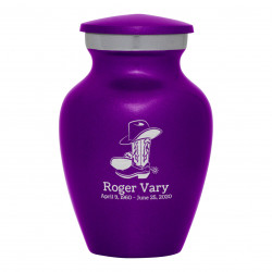 Cowboy Boots Keepsake Urn - Purple Luster